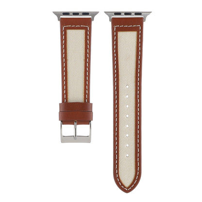 Suitable for Apple Watch Strap Apple Watch7-1 Leather Strap iwatch7 Simple Canvas Leather Strap