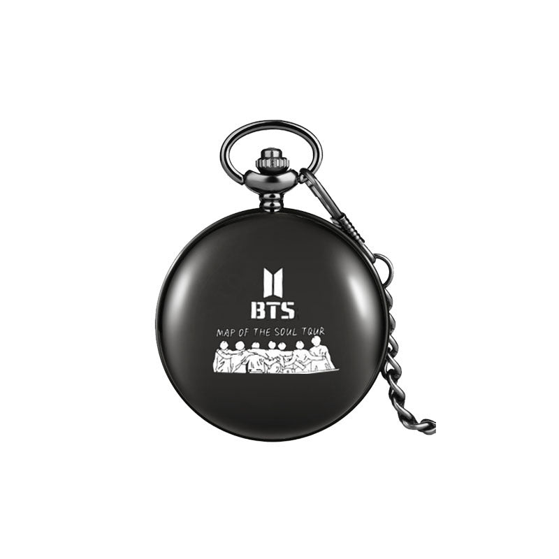 BTS Bulletproof Youth League peripheral pocket watch HOPE V SUGA Kim Namjoon Min Yoongi Park Jimin hanging watch necklace
