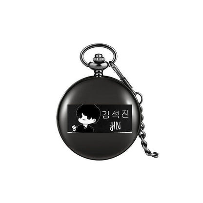 BTS Bulletproof Youth League peripheral pocket watch HOPE V SUGA Kim Namjoon Min Yoongi Park Jimin hanging watch necklace