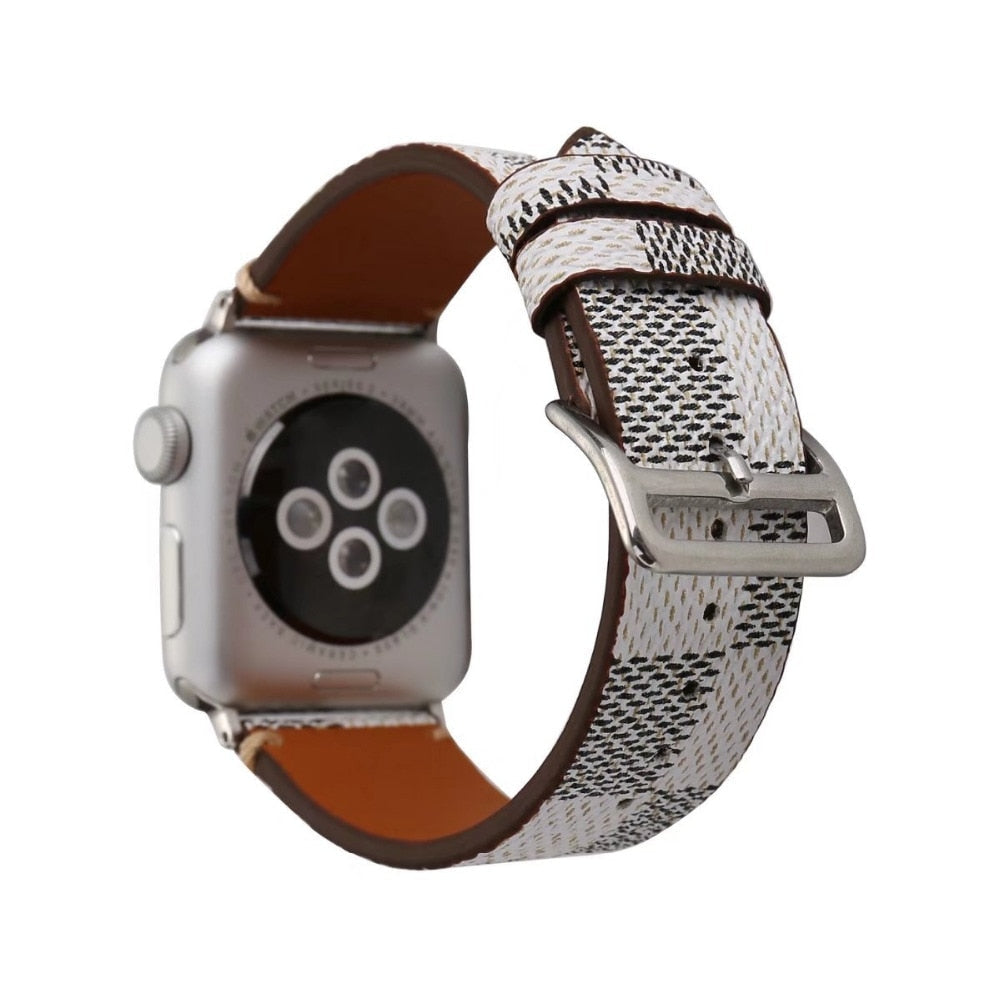 Plaid Leather Watch Band for Apple Watch iwatch 38/40mm 42/44mm Series 1 2 3 4 Men's Women's Wirst Watch Strap Belt Bracelet.