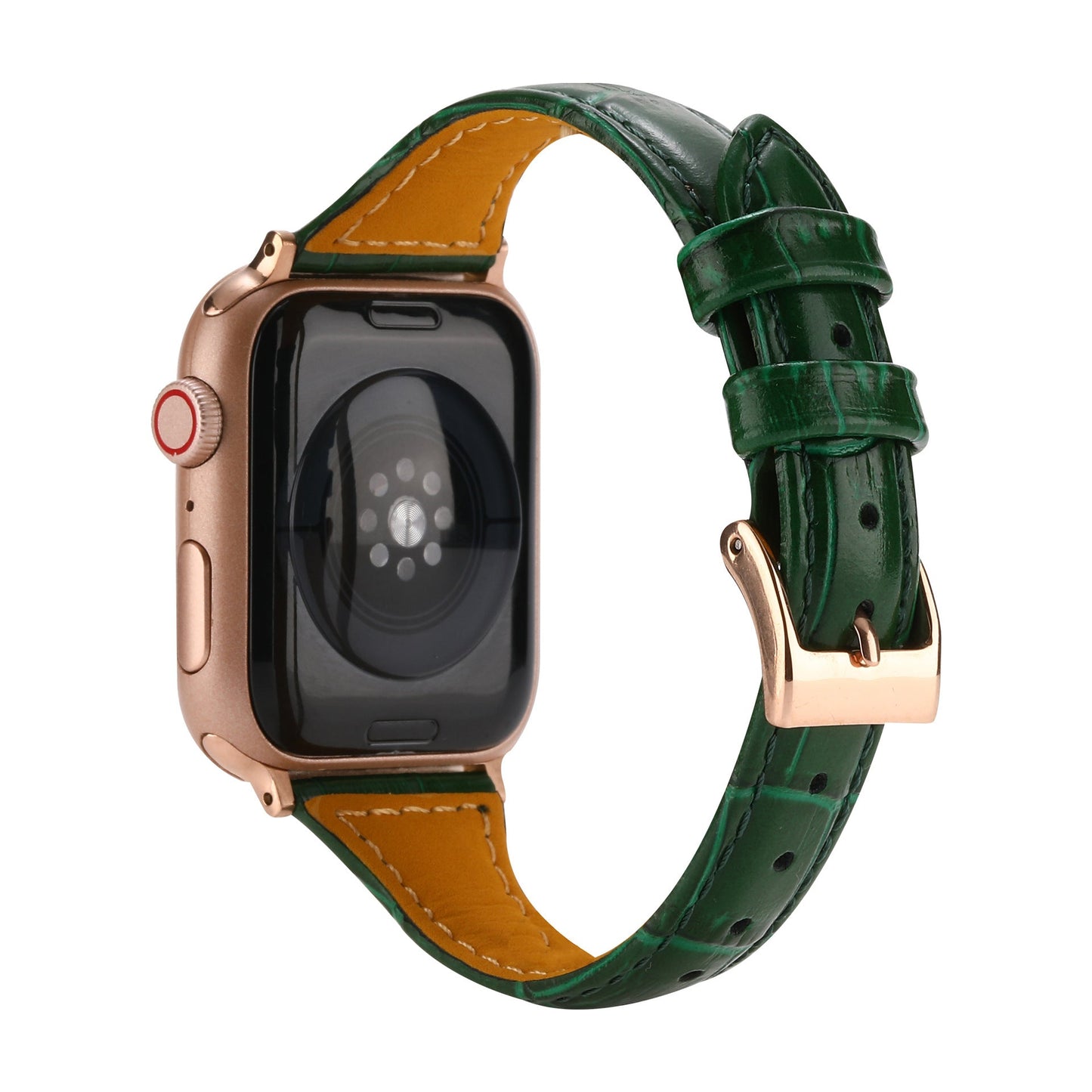 Leather Crocodile Pattern Small Waist Strap For Apple Watch Generation 7 High-End Fashion Strap