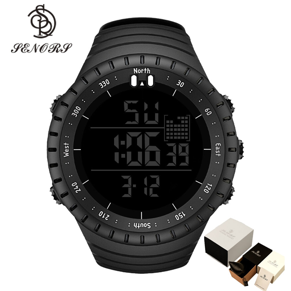 Senors Digital Watch Sport Men Outdoor Waterproof Digital Watches LED Electronic Wristwatch Military Alarm Male Clock Relogio