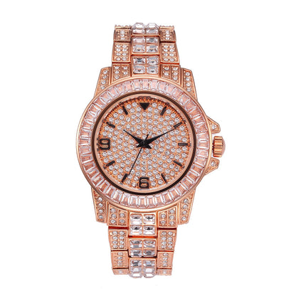MISSFOX V291 Classic Arabic Watch Men Top Brand Luxury Men Watch Waterproof Male Clock Full Diamond Quartz Iced Out Watch With Box