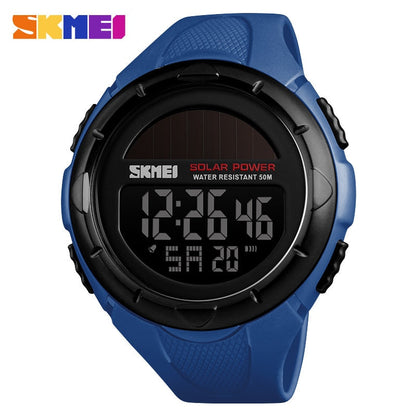 SKMEI 1405 Military Sport Watches Men Solar Power Outdoor Shock Digital Watch Chrono 50M Water Resistant Wristwatches reloj deportivo