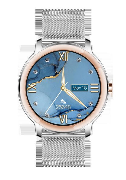 Popular R18 ladies smart watch full touch 1.09 inch screen ultra-thin body dial download bluetooth 5.0
