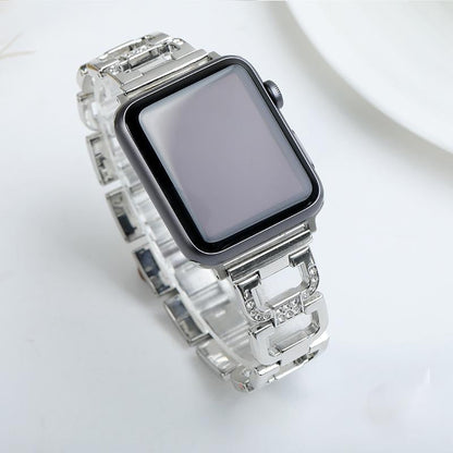 Diamond Stainless Steel Wristband Compatible Apple Watch Band  4,3,2,1