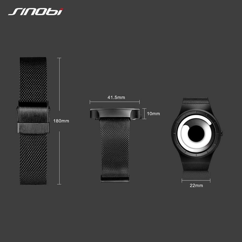Unique Vortex Concept Watch Men Modern Trend Sport Black Wrist Watches