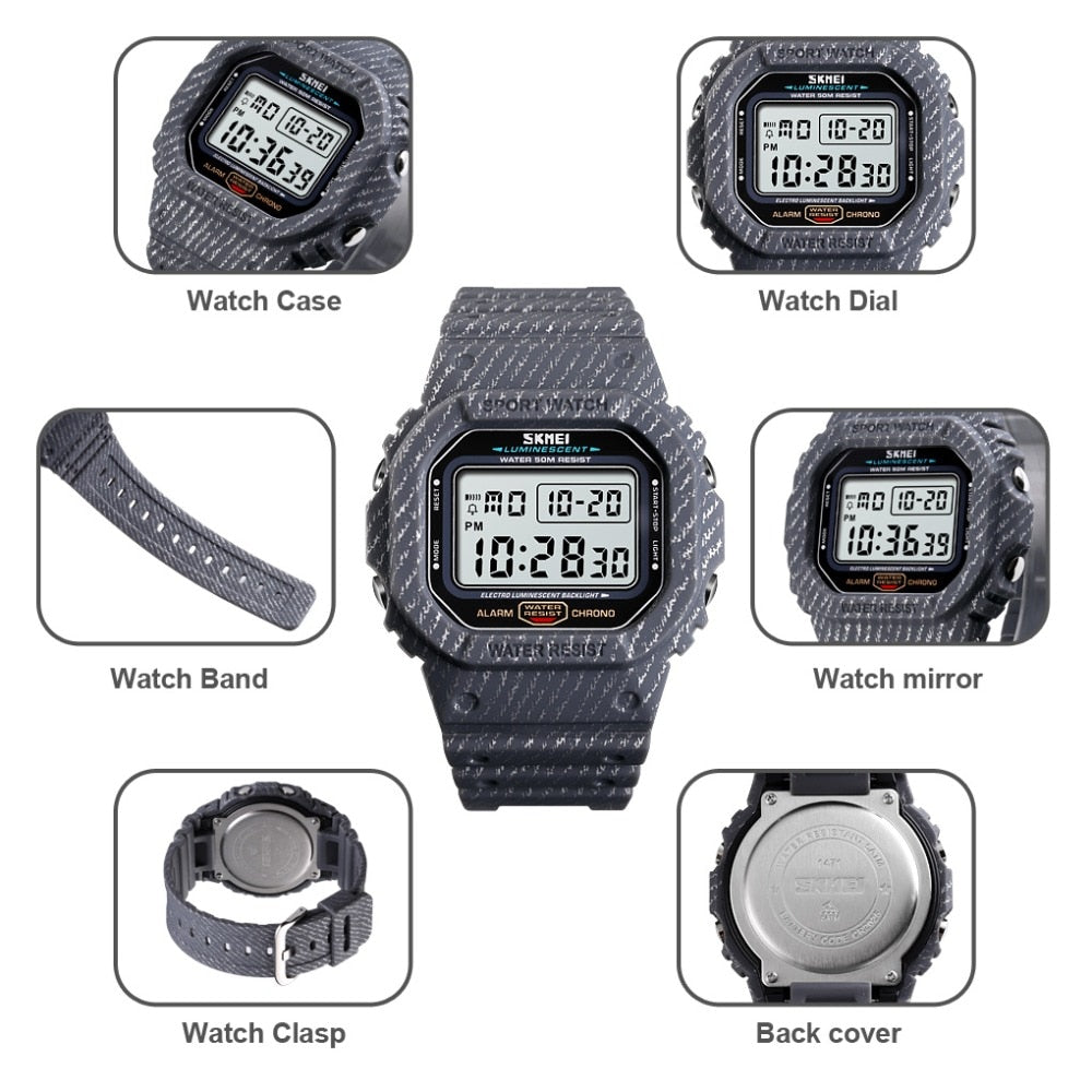 SKMEI 1471 Waterproof Luminous Digital Watch Military Sports Men Wristwatch Men's Watches Relogio Masculino relojes para hombre