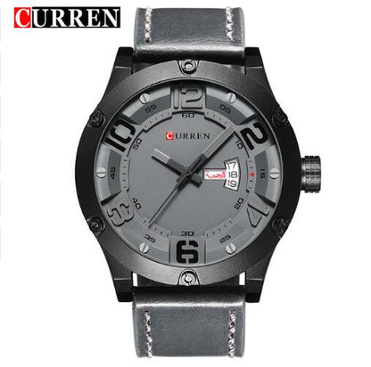 CURREN Leather strap Men Sports Watches Quartz Clock 8251