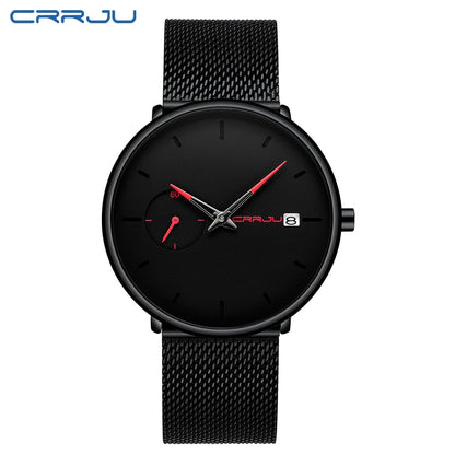Crrju Sports Date Mens Watches Top Brand Luxury Waterproof Sport Watch