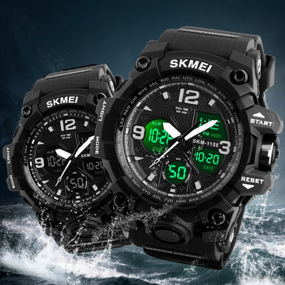 New Fashion Men Sports Watches SKMEI 1155B Men Quartz Analog LED Digital Clock Man Military Waterproof Watch Relogio Masculino 1155B