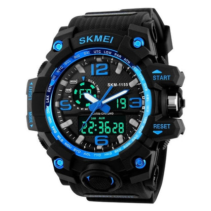 SKMEI Relogio Masculino Men Quartz Digital Watch 2 Time Military Army Sports Watches Waterproof Calendar Chronograph Wristwatch