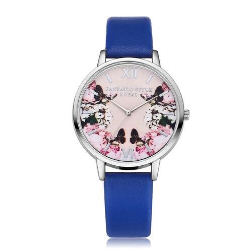 Flower Butterfly Ladies Bracelet Watch
