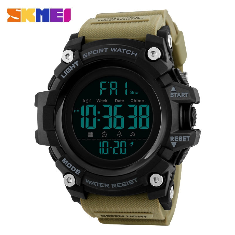 SKMEI  1384 Men's Sports Watch Fashion Digital Mens Watches Waterproof Countdown Dual Time shock Wristwatches Relogio Masculino
