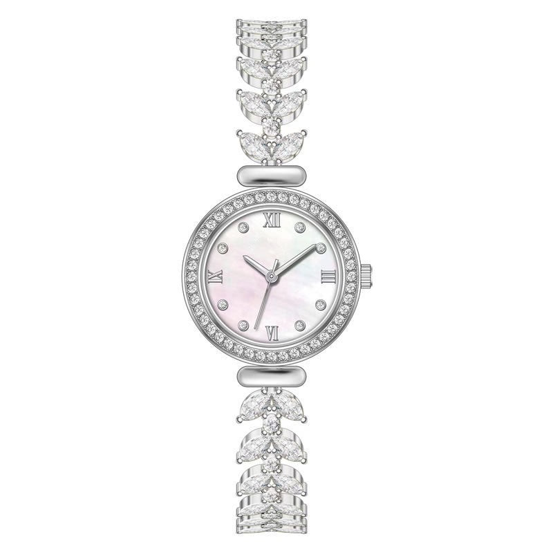 New Diamond Mermaid Fishbone Hand Chain Watch Fashionable Style Fishbone Chain Women's Watch