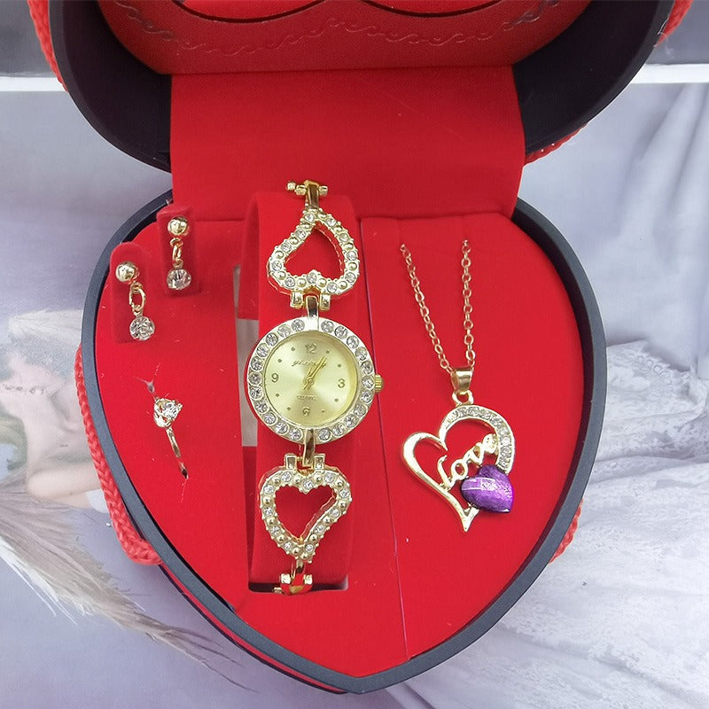 Valentine's Day gift New Valentine's Day Watch Jewelry Gift Box Fashion Women's Watch Set