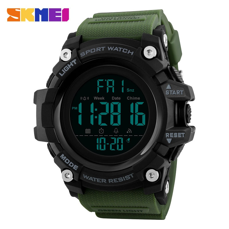 SKMEI  1384 Men's Sports Watch Fashion Digital Mens Watches Waterproof Countdown Dual Time shock Wristwatches Relogio Masculino