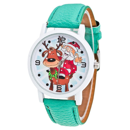 Minimalist Classic Quartz Watch Student Christmas Elderly Pattern Leather Band Analog Quartz wristwatch Casual simple Clock hour