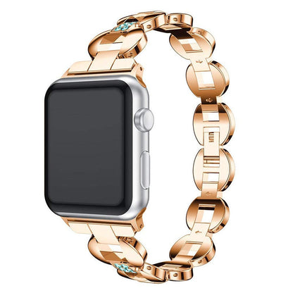 Metal Watchbands For Apple Watch Band 42mm 38mm Women Fashion Bangle with Rhinestone Bling Strap For iWatch Series 3 2 1