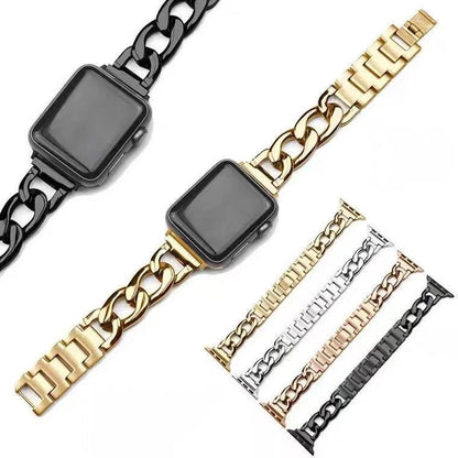 For Apple Watch7 SE 6 54321 Apple Metal Single Row Chain Alloy Denim Chain Watch Band
