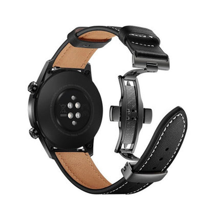 Applicable to Huawei GT2 Leather Pro Strap Watch3 Watch GT Intelligent 46 Glory Magic 2 Butterfly Buckle 22mm