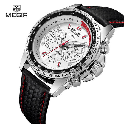 MEGIR Men's Watches Top Brand Luxury Quartz Watch Men Fashion Casual Luminous Waterproof Clock Relogio Masculino 1010