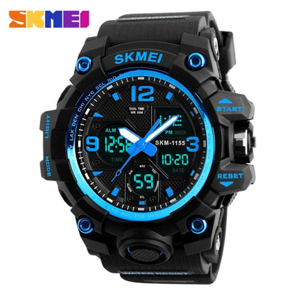 New Fashion Men Sports Watches SKMEI 1155B Men Quartz Analog LED Digital Clock Man Military Waterproof Watch Relogio Masculino 1155B