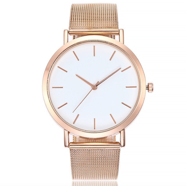Vansvar Gold Sliver Mesh Stainless Steel Watches Women Top Brand Luxury Casual Clock Ladies Wrist Watch