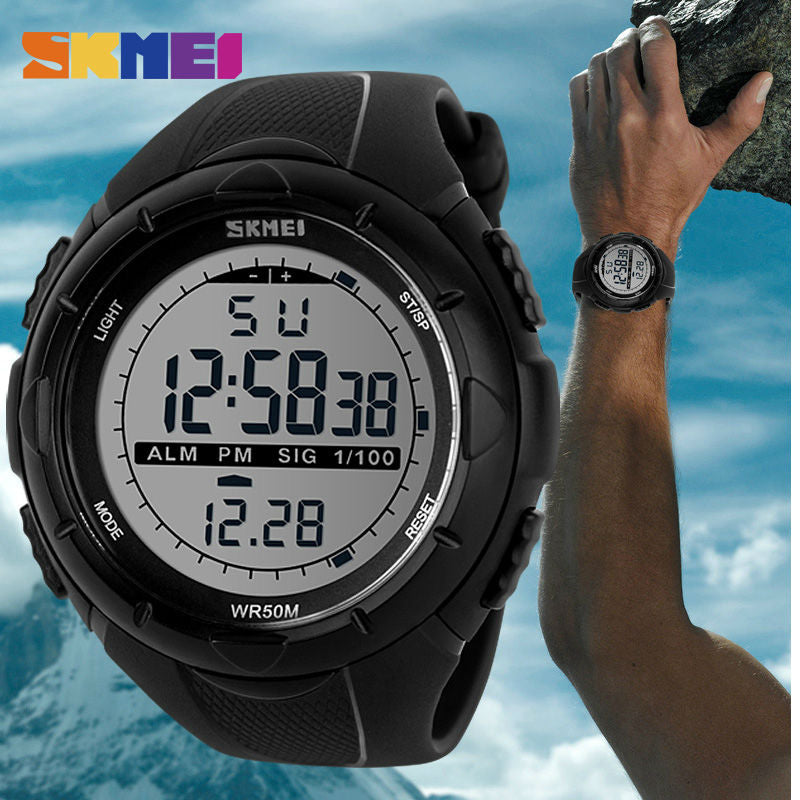 SKMEI 1025  Fashion Simple Sport watch Men Military Watches Alarm Clock Shock Resistant Waterproof Digital Watch reloj hombre